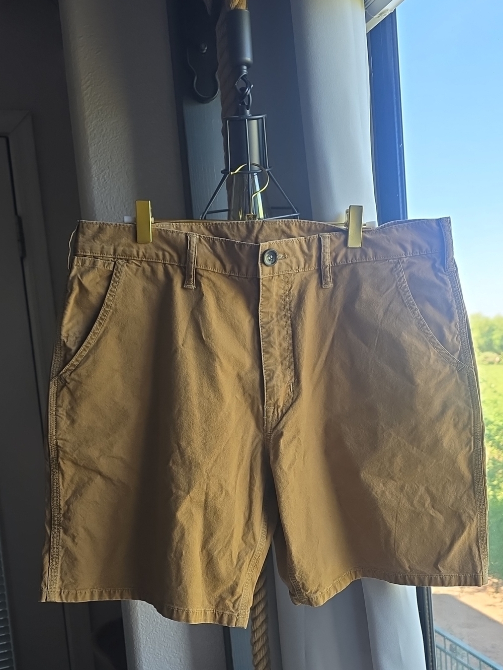 Buck Mason Men's Chino Canvas Shorts Maple Craftsman  Tan Utility  33 X 8